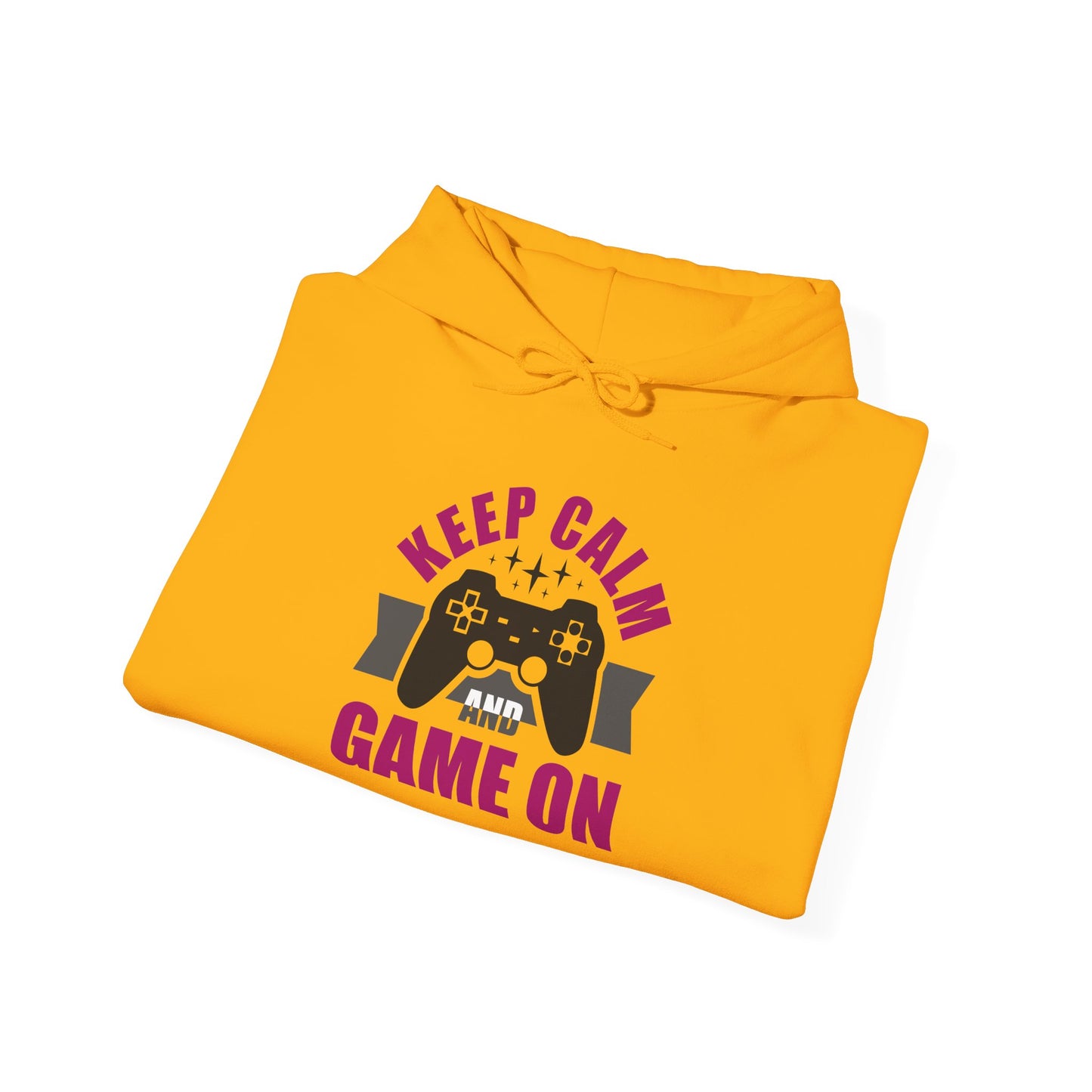 Keep Calm And Game On Unisex Heavy Blend™ Hooded Sweatshirt