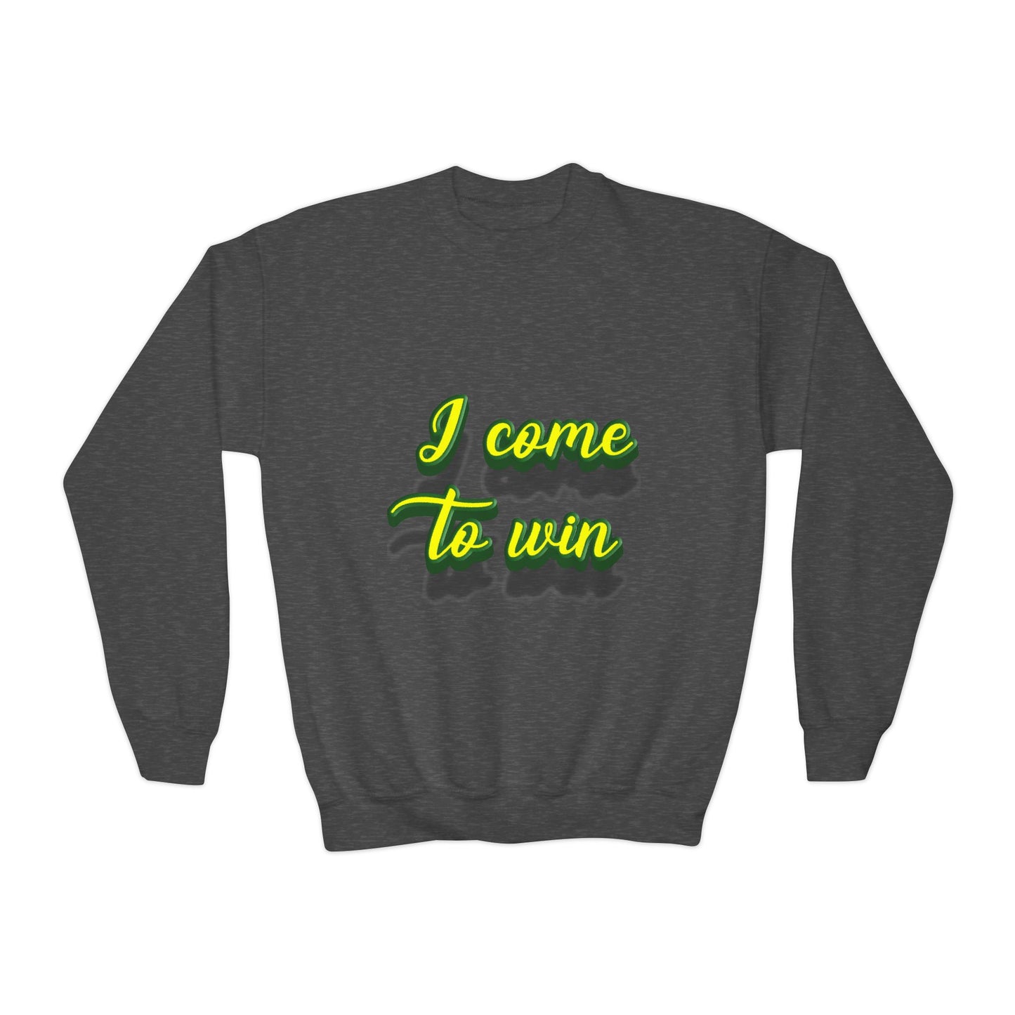 I Come To Win Youth Crewneck Sweatshirt