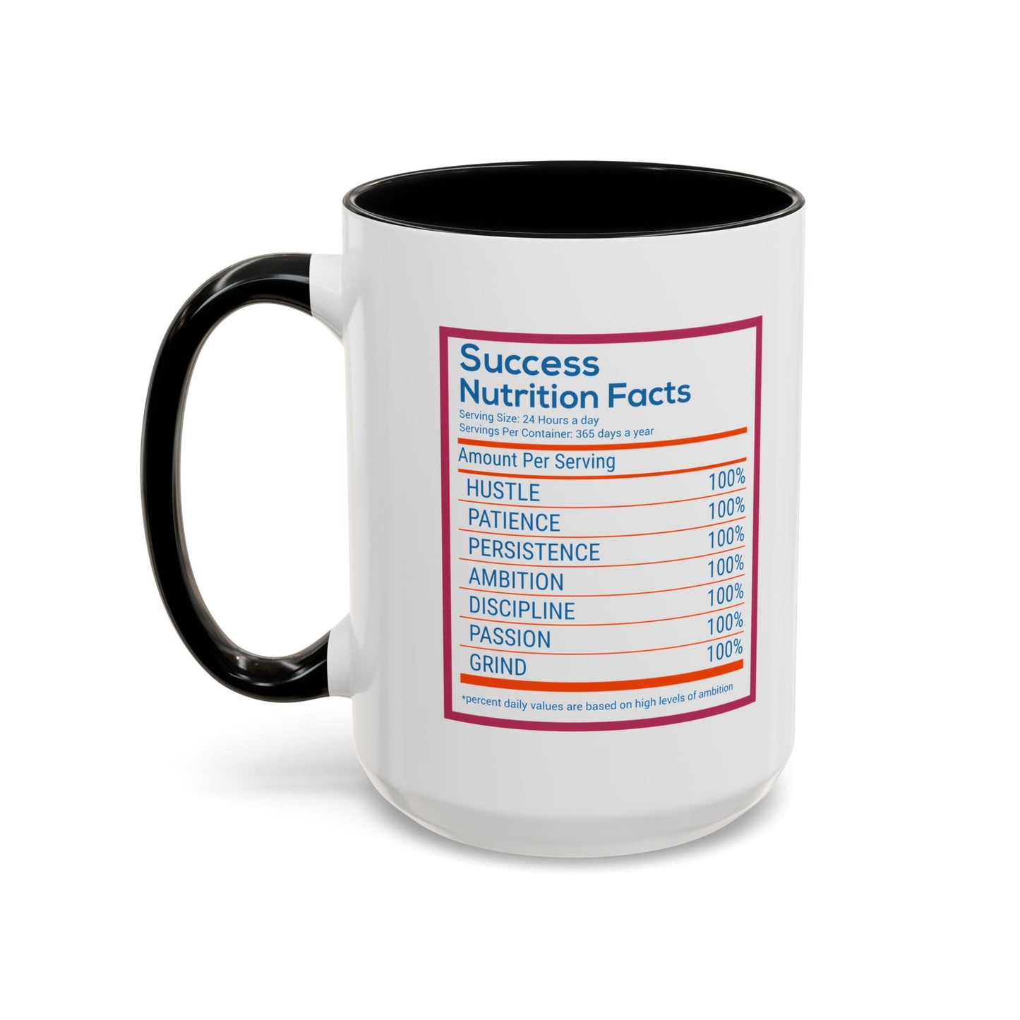 Success Nutrition Facts Accent Coffee Mug (11, 15oz)