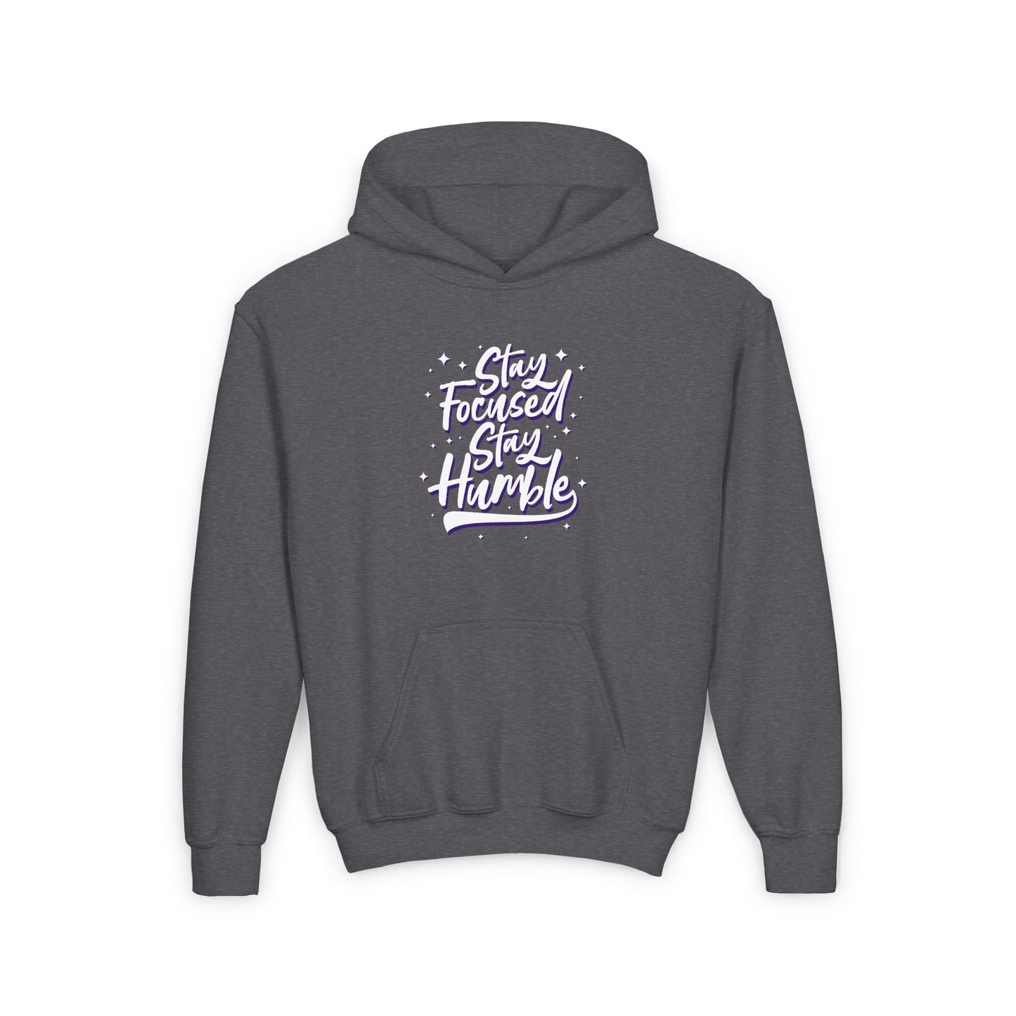 Stay Focused Stay Humble Youth Heavy Blend Hooded Sweatshirt