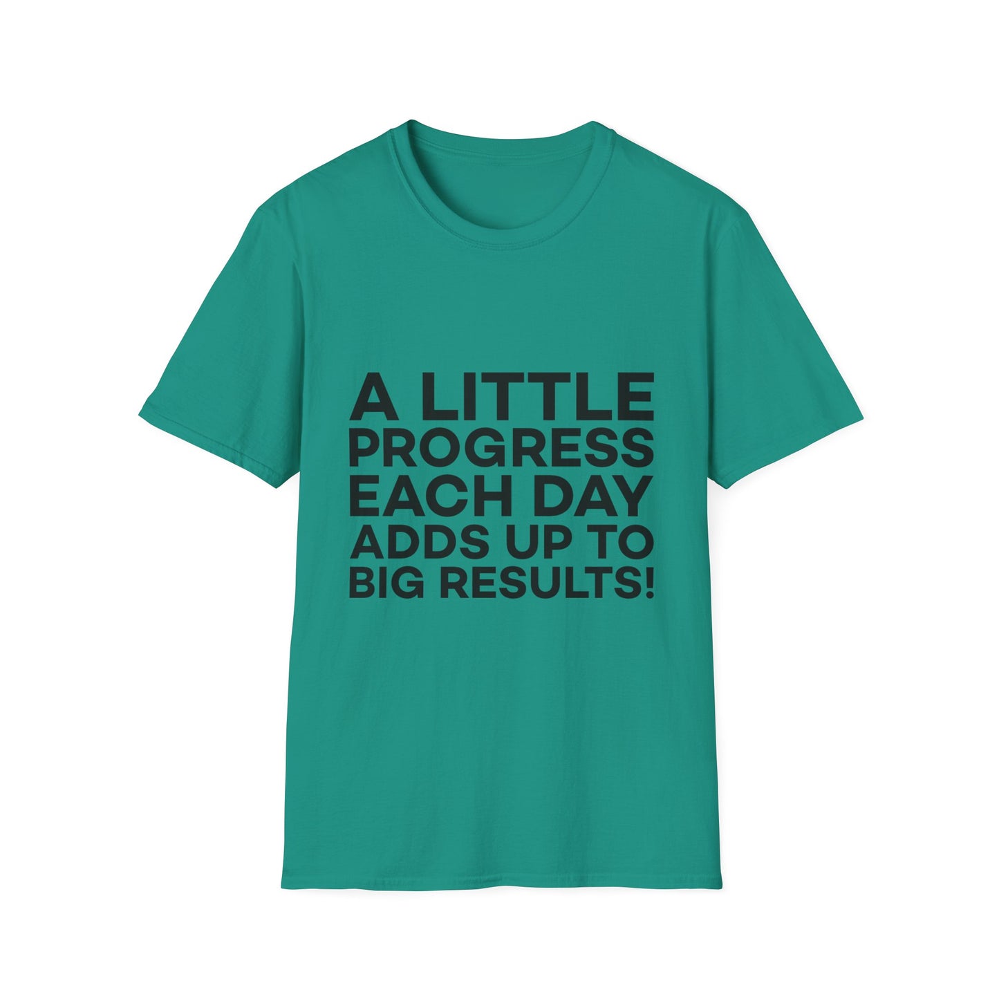 A Little Progress Each Day Adds Up To Big Results! Unisex Softstyle T-Shirt