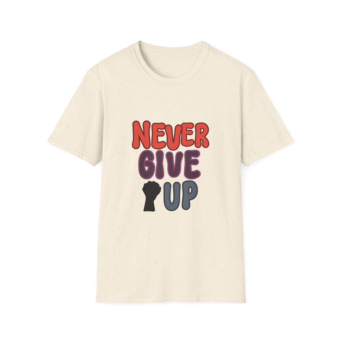 never give up Unisex Softstyle T-Shirt