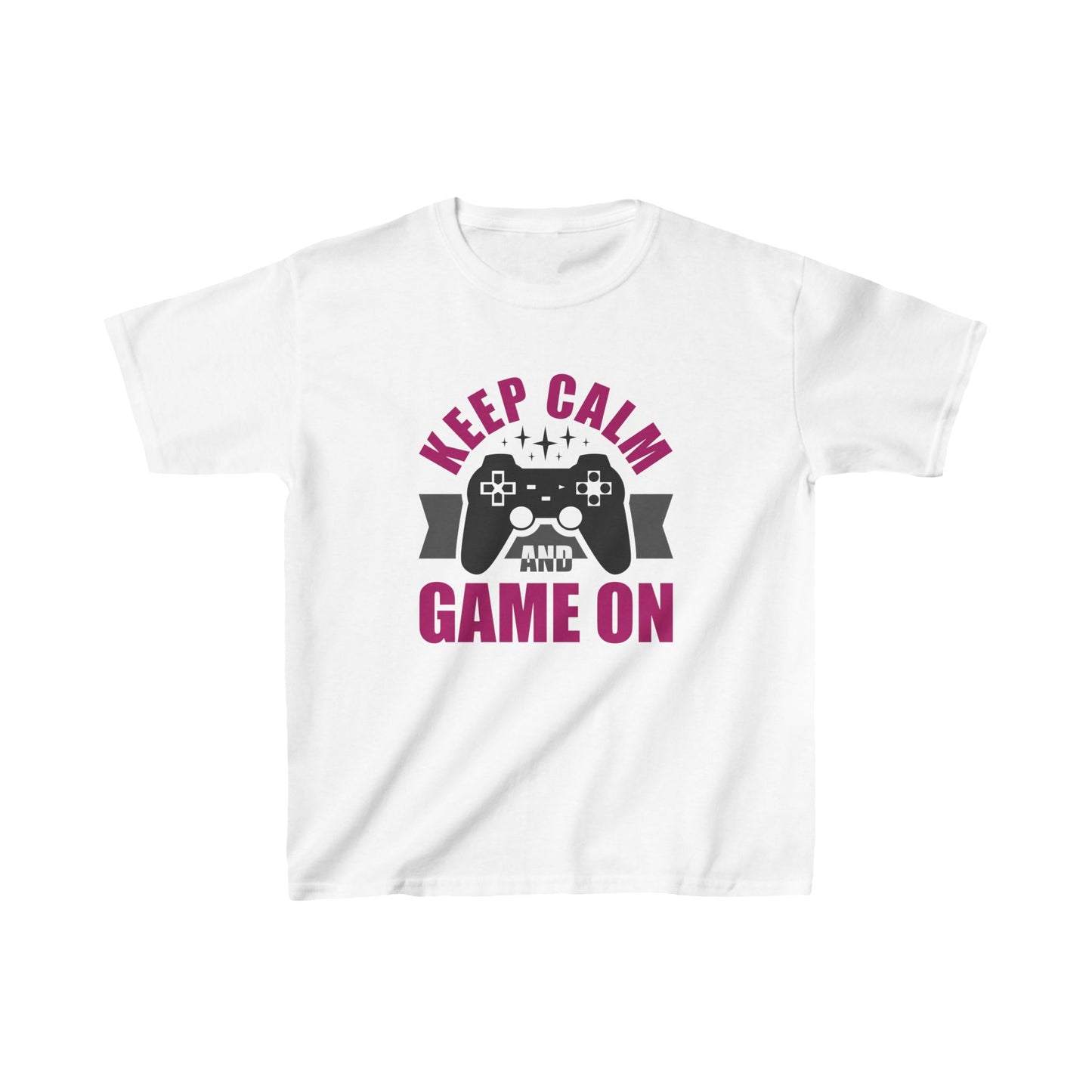 Keep Calm And Game On Kids Heavy Cotton™ Tee
