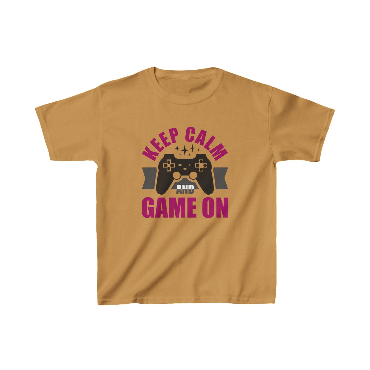 Keep Calm And Game On Kids Heavy Cotton™ Tee
