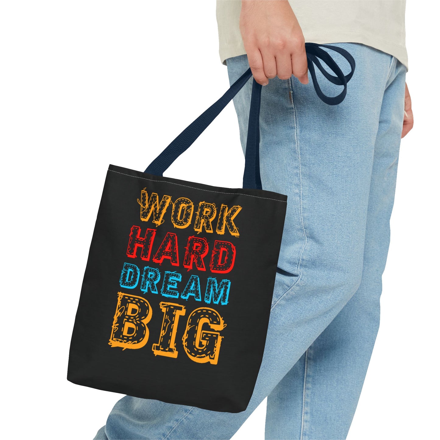 Work Hard Dream Big Tote Bag (AOP)