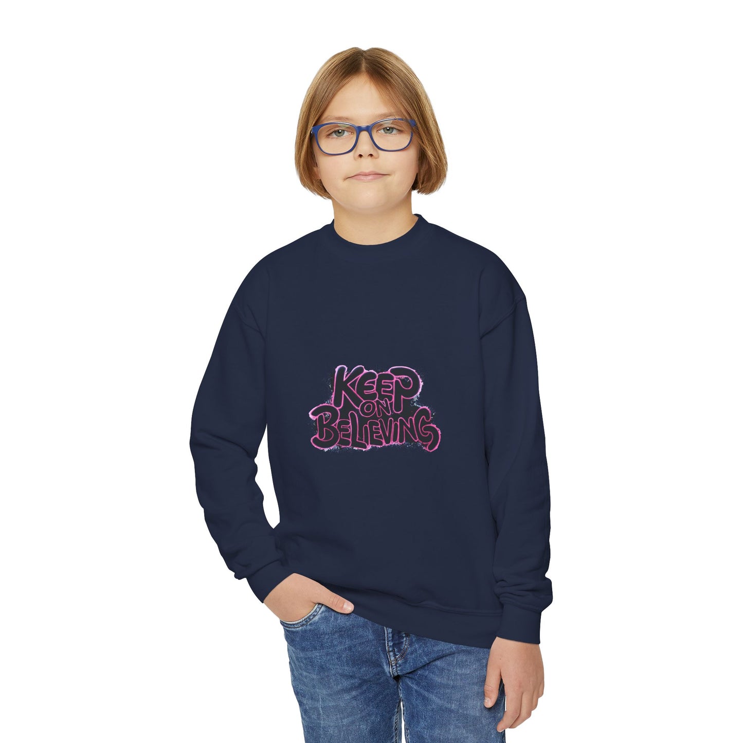 Keep On Believing Youth Crewneck Sweatshirt