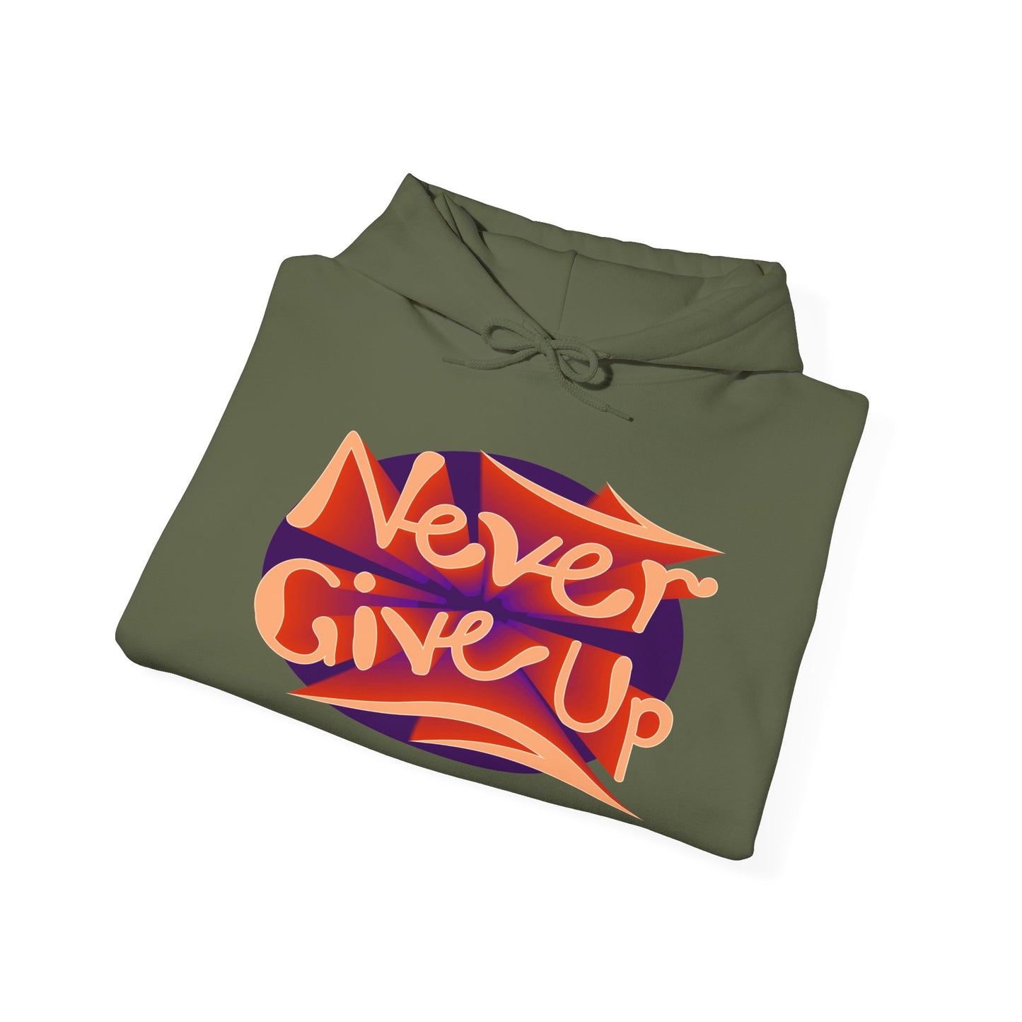 Never Give Up Unisex Heavy Blend™ Hooded Sweatshirt