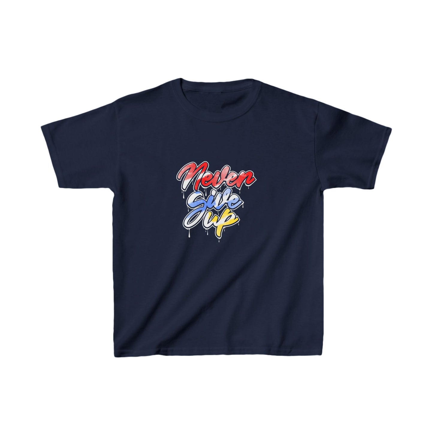 Never Give Up Kids Heavy Cotton™ Tee