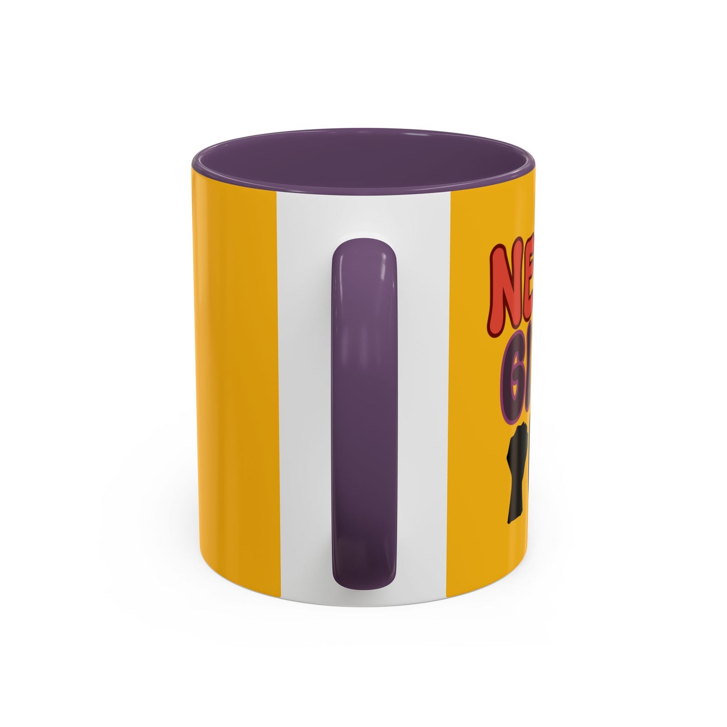 Never Give Up Accent Coffee Mug (11, 15oz)