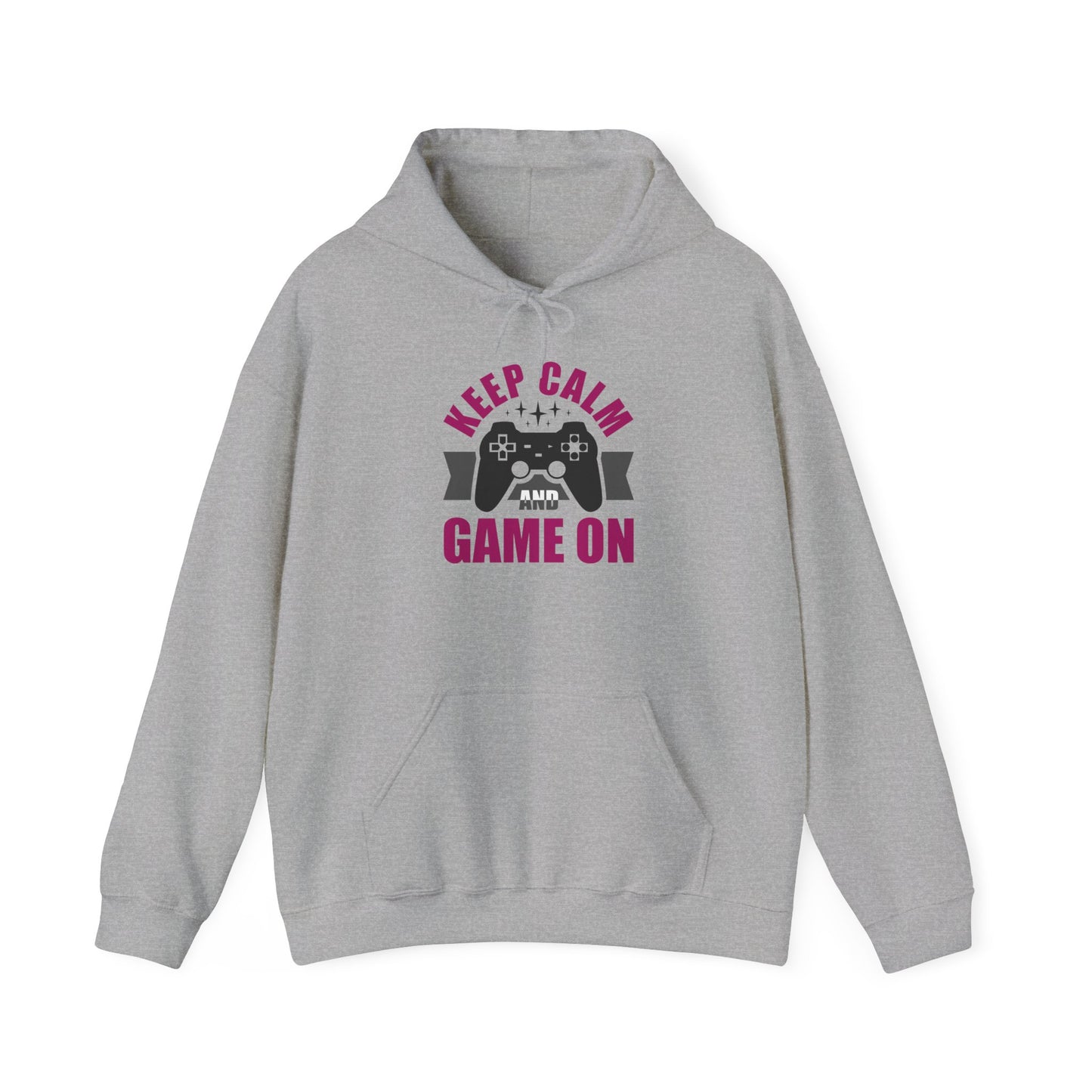 Keep Calm And Game On Unisex Heavy Blend™ Hooded Sweatshirt