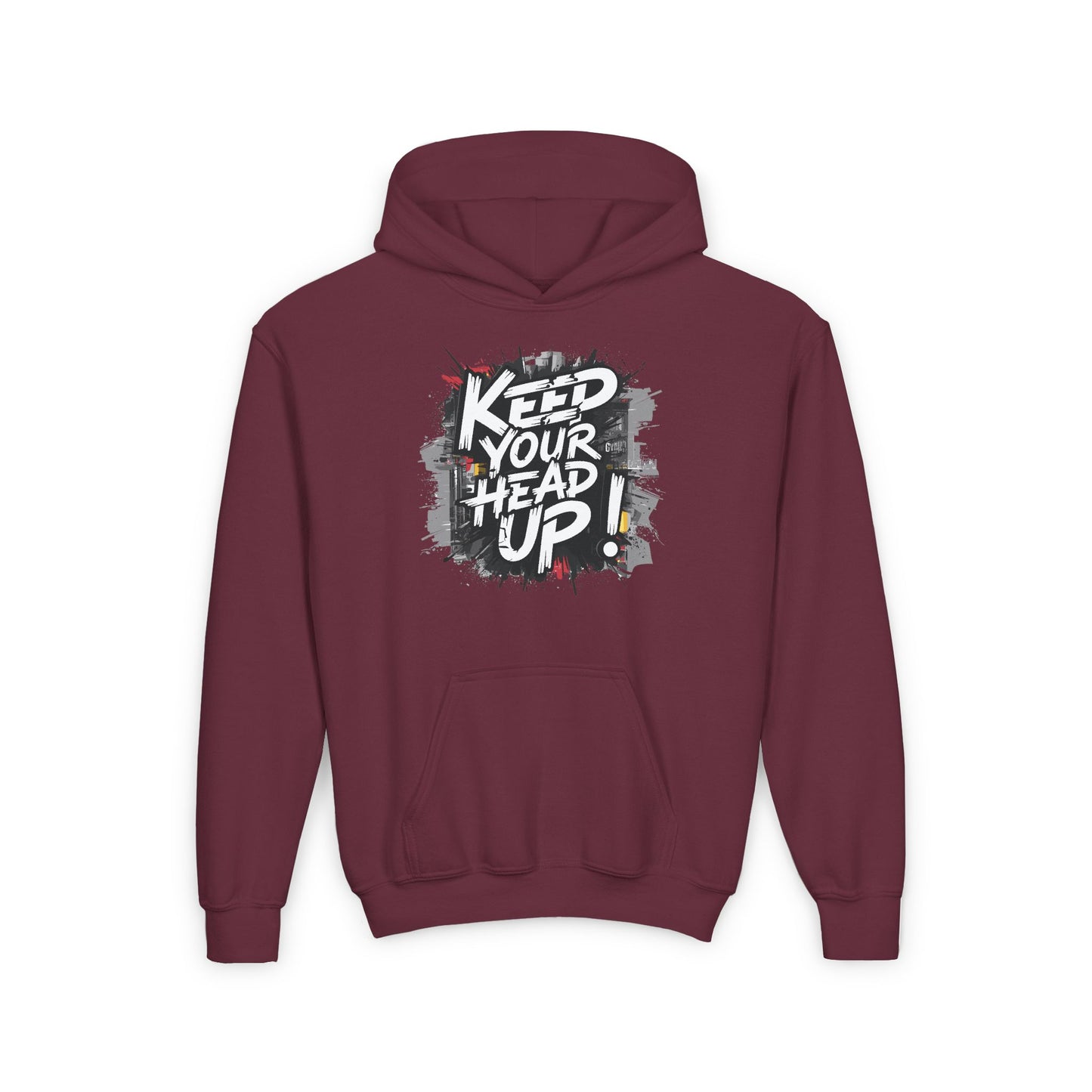 Keep Your Head Up! Youth Heavy Blend Hooded Sweatshirt