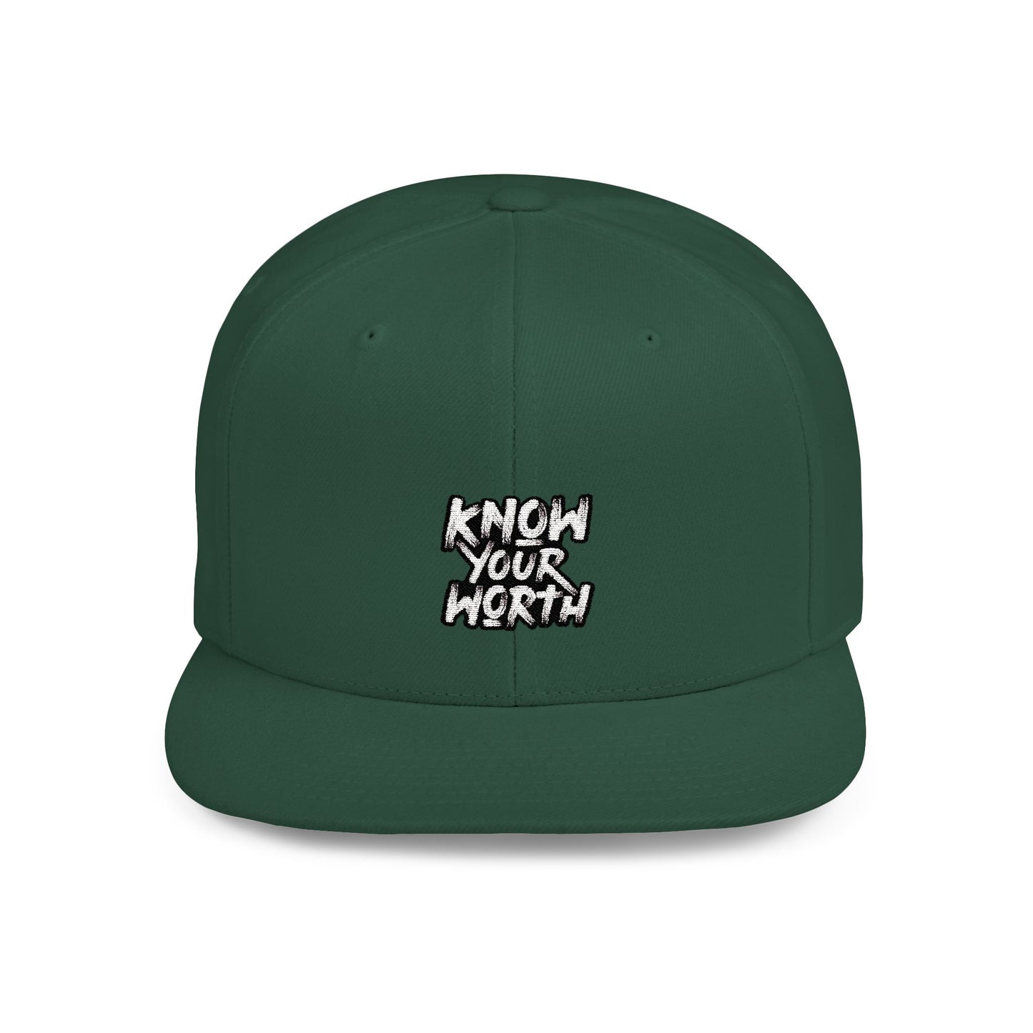 Know Your Worth Flat Bill Snapback