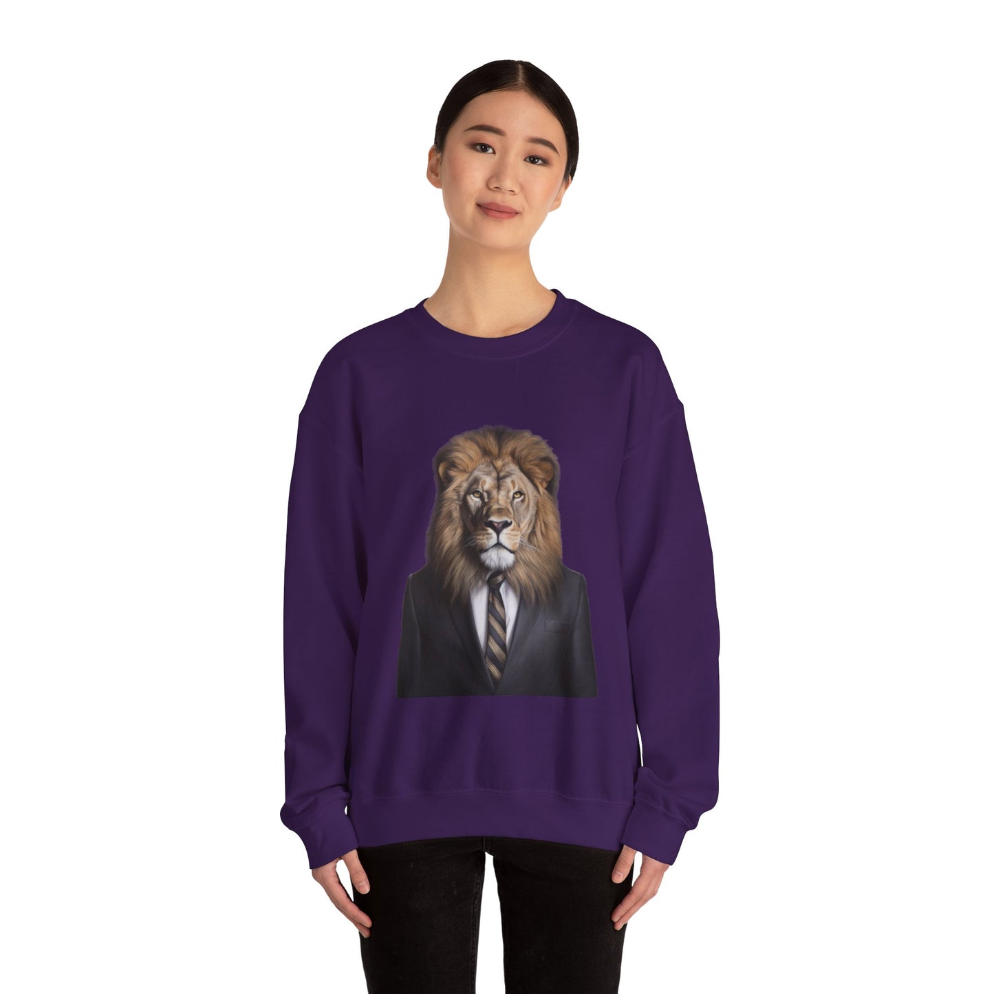 Lion Business Person Unisex Heavy Blend™ Crewneck Sweatshirt