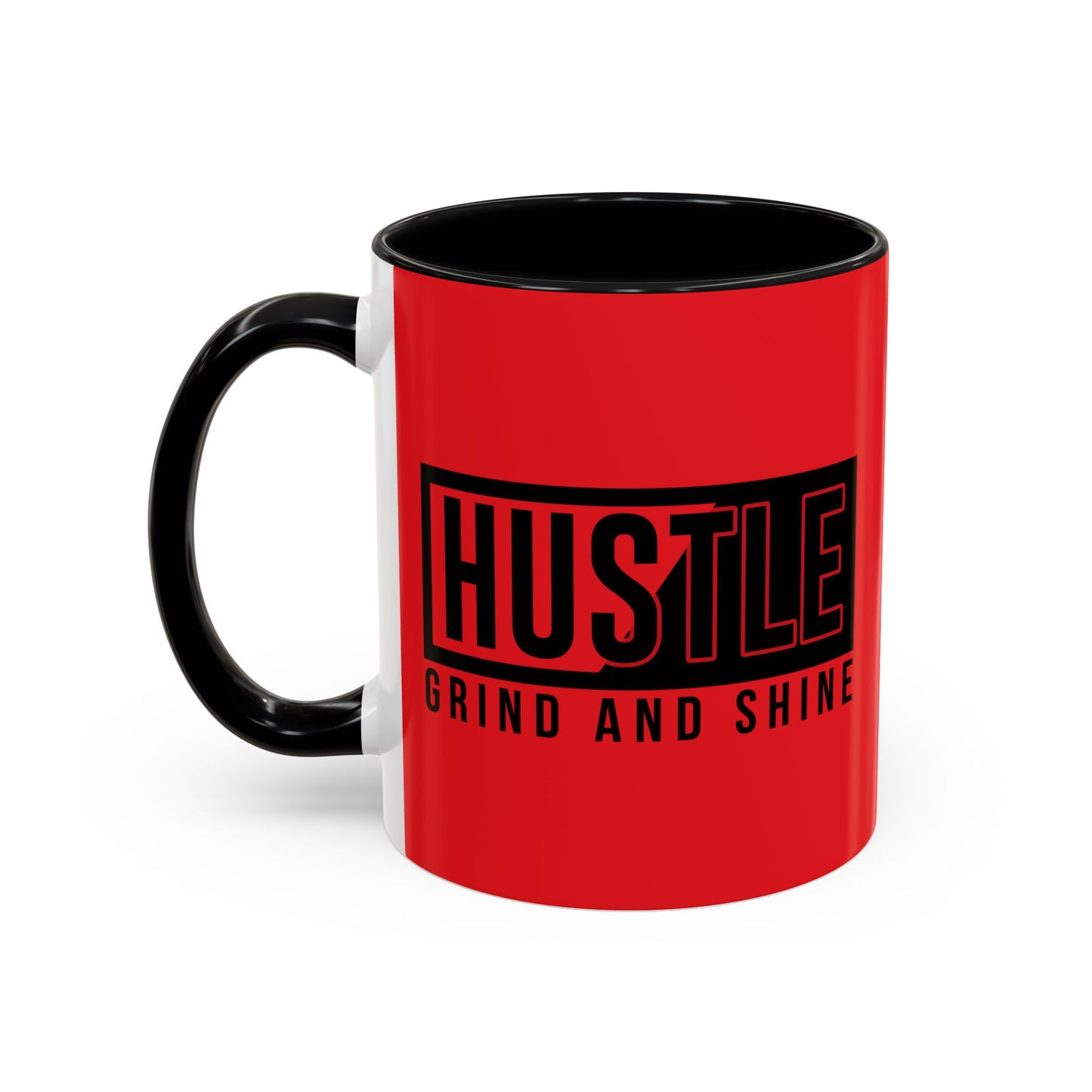 Hustle Grind And Shine Accent Coffee Mug (11, 15oz)