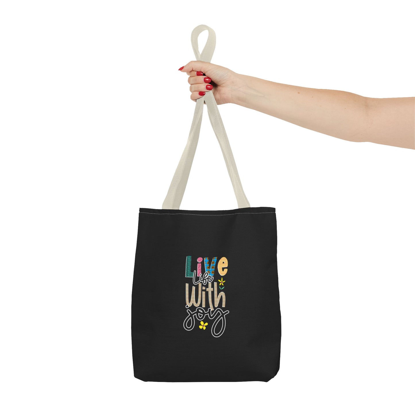 Live Life With Joy Tote Bag (AOP)