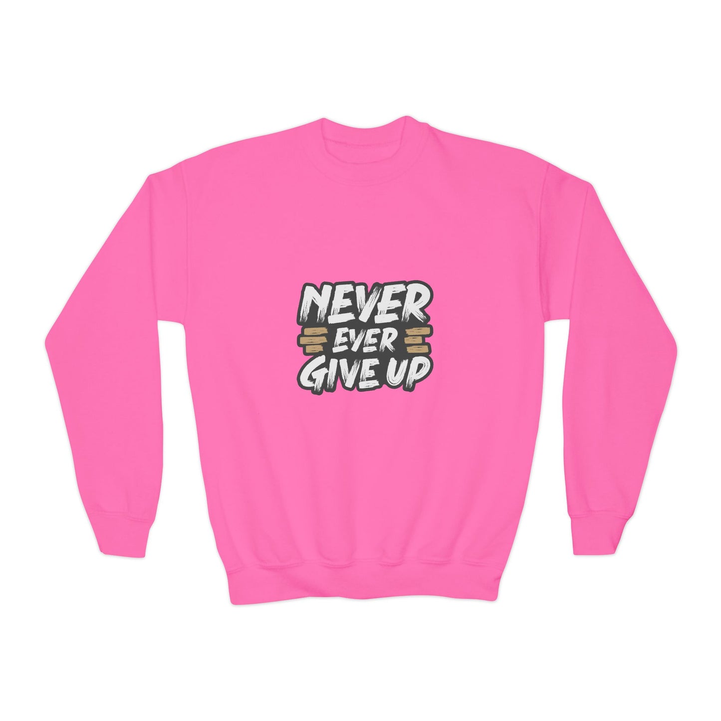 Never Give Up Youth Crewneck Sweatshirt