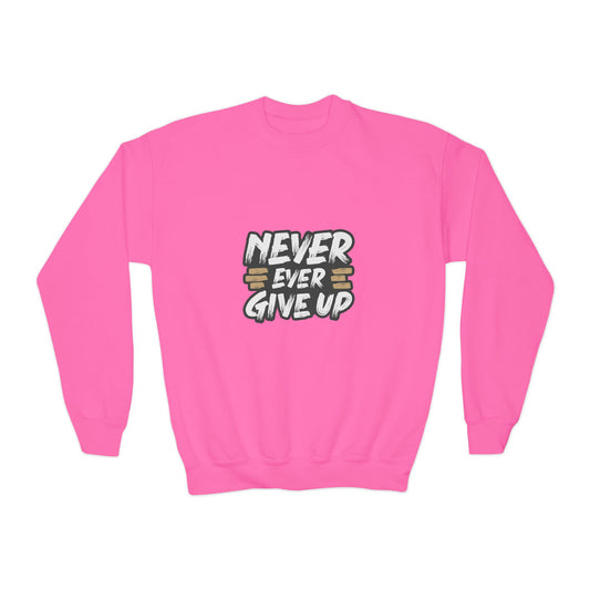 Never Give Up Youth Crewneck Sweatshirt