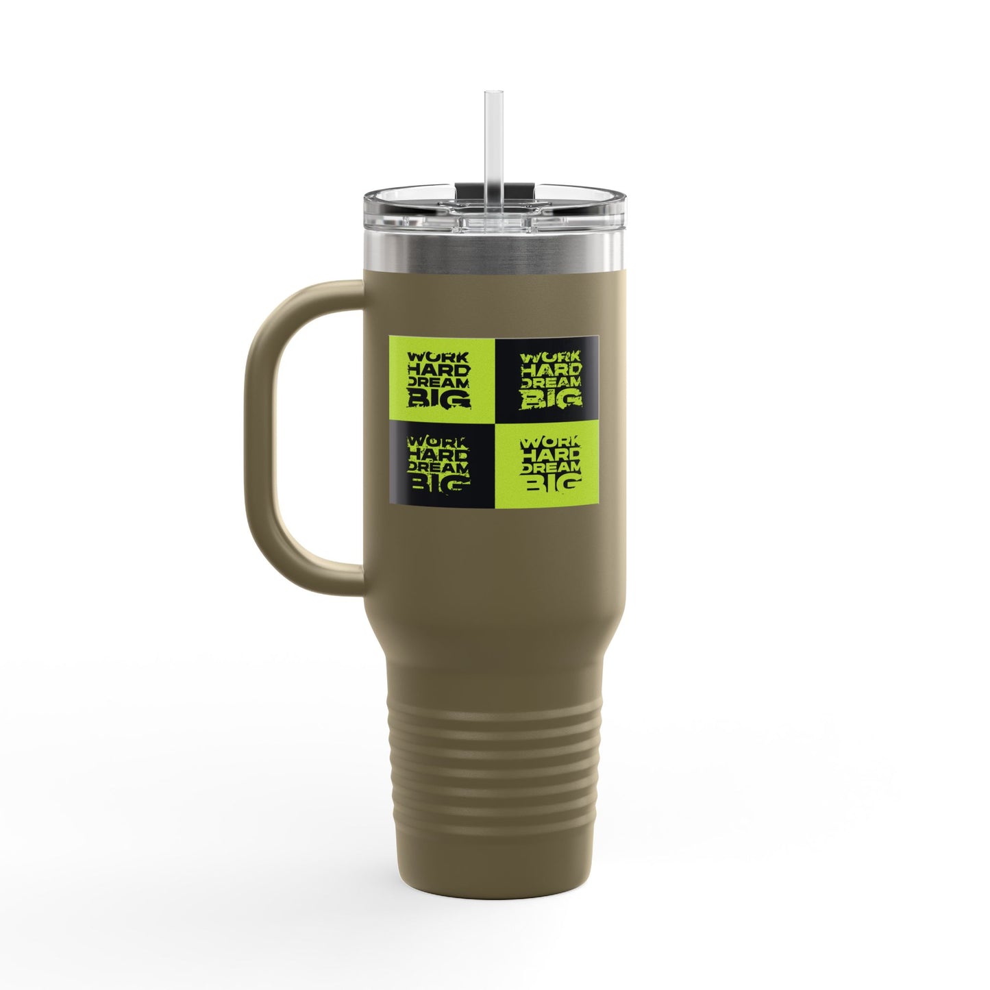 Work Hard Dream Big Insulated Travel Mug, 40oz