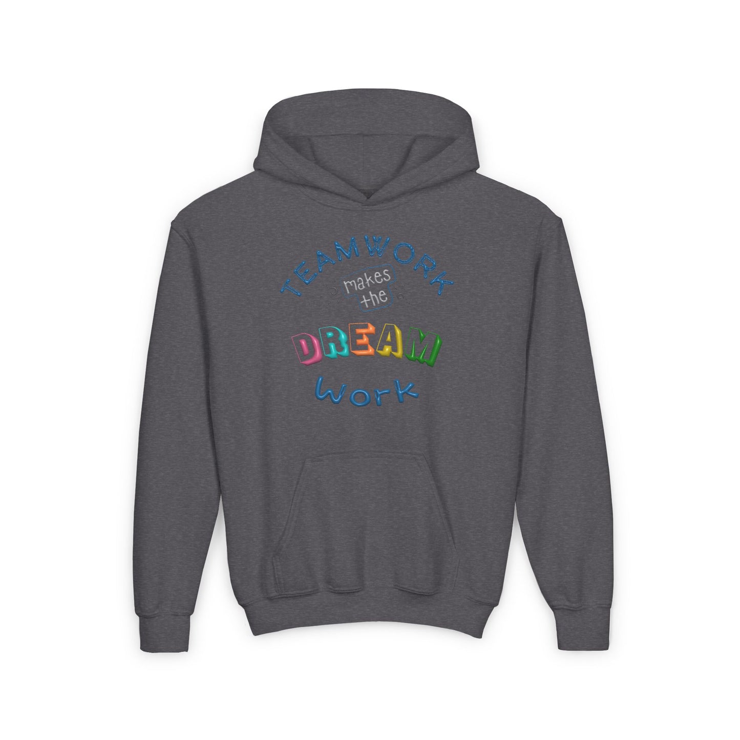 Team Work Makes The Dream Work Youth Heavy Blend Hooded Sweatshirt