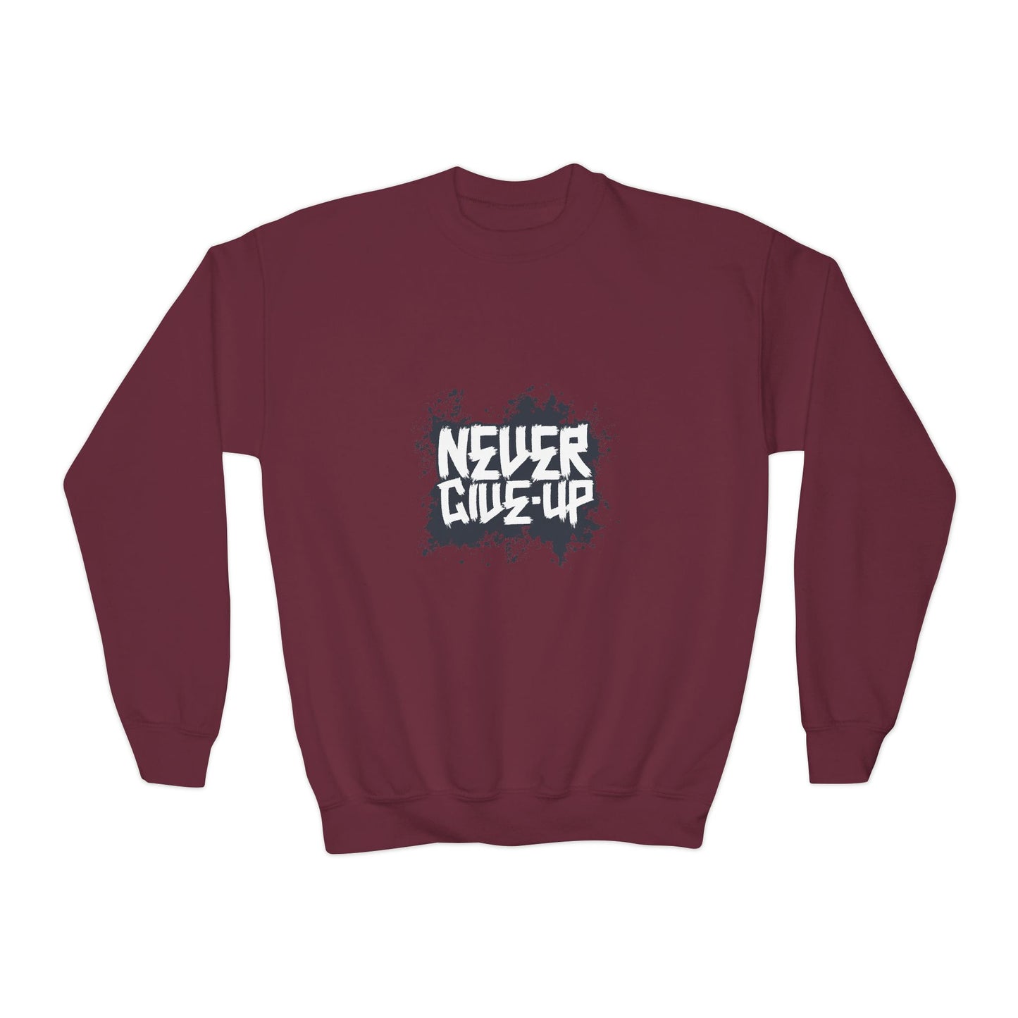 Never Give Up Youth Crewneck Sweatshirt