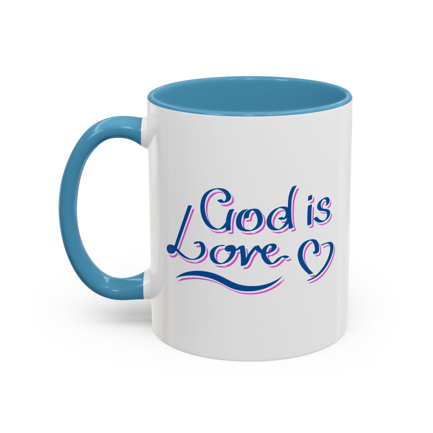God Is Love Accent Coffee Mug (11, 15oz)
