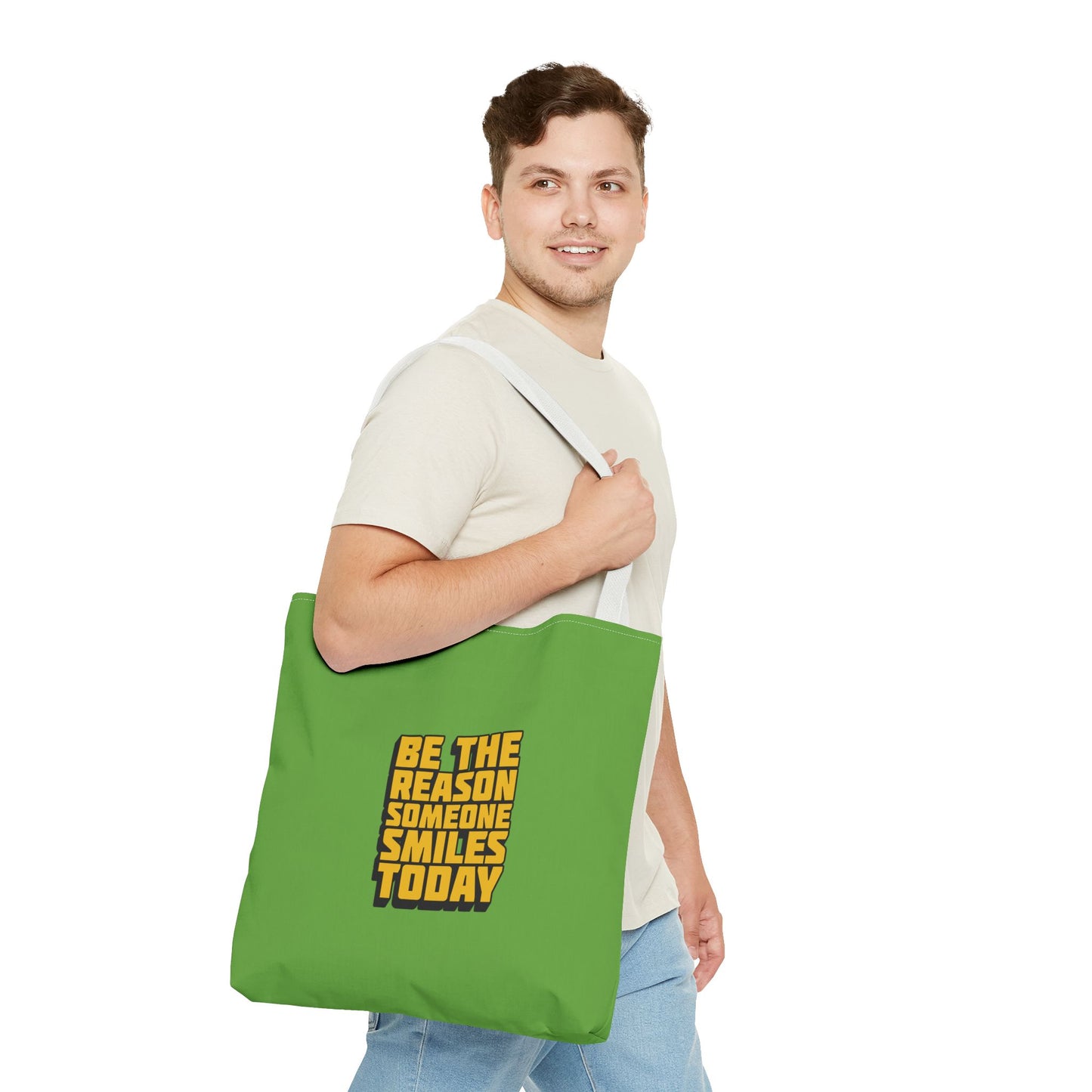 Be The Reason Someone Smiles Today Tote Bag (AOP)