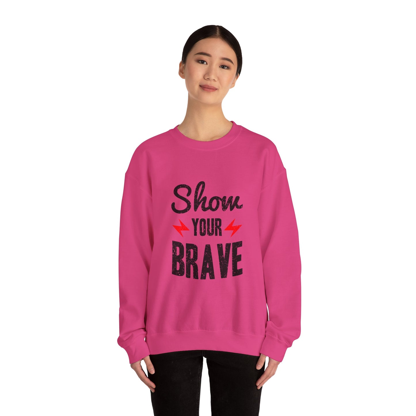 Show Your Brave Unisex Heavy Blend™ Crewneck Sweatshirt