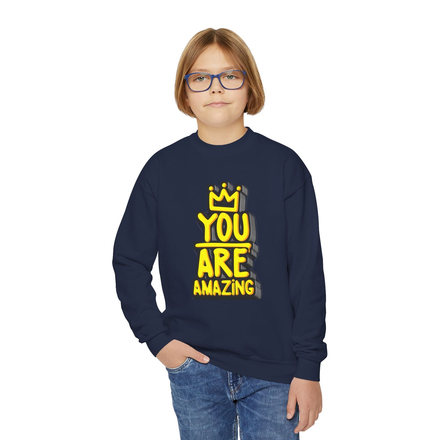 You Are Amazing Youth Crewneck Sweatshirt