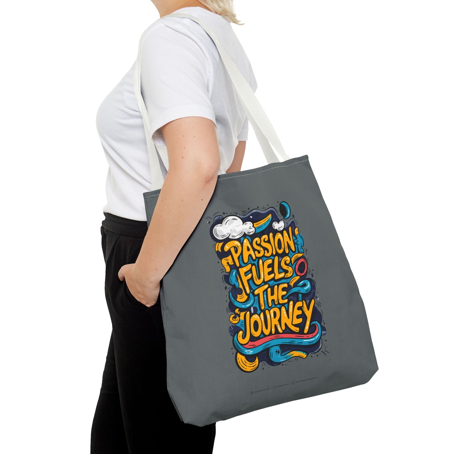 Passion Fuels The Journey Tote Bag (AOP)