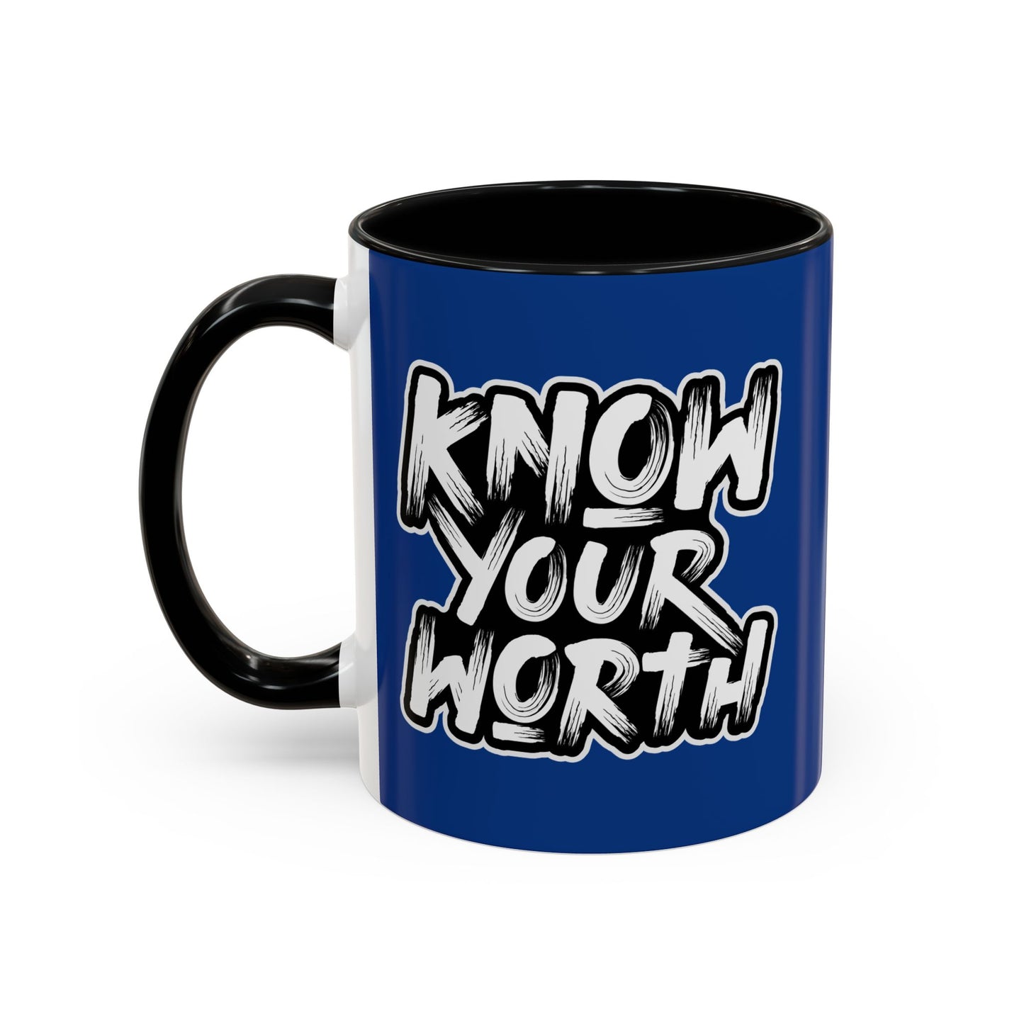 Know Your Worth Accent Coffee Mug (11, 15oz)
