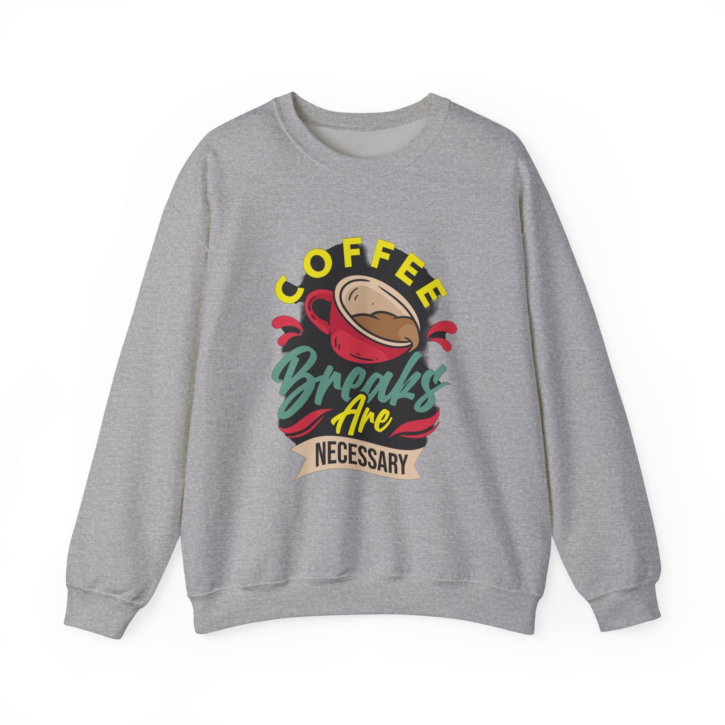 Coffee Breaks Are Necessary Unisex Heavy Blend™ Crewneck Sweatshirt