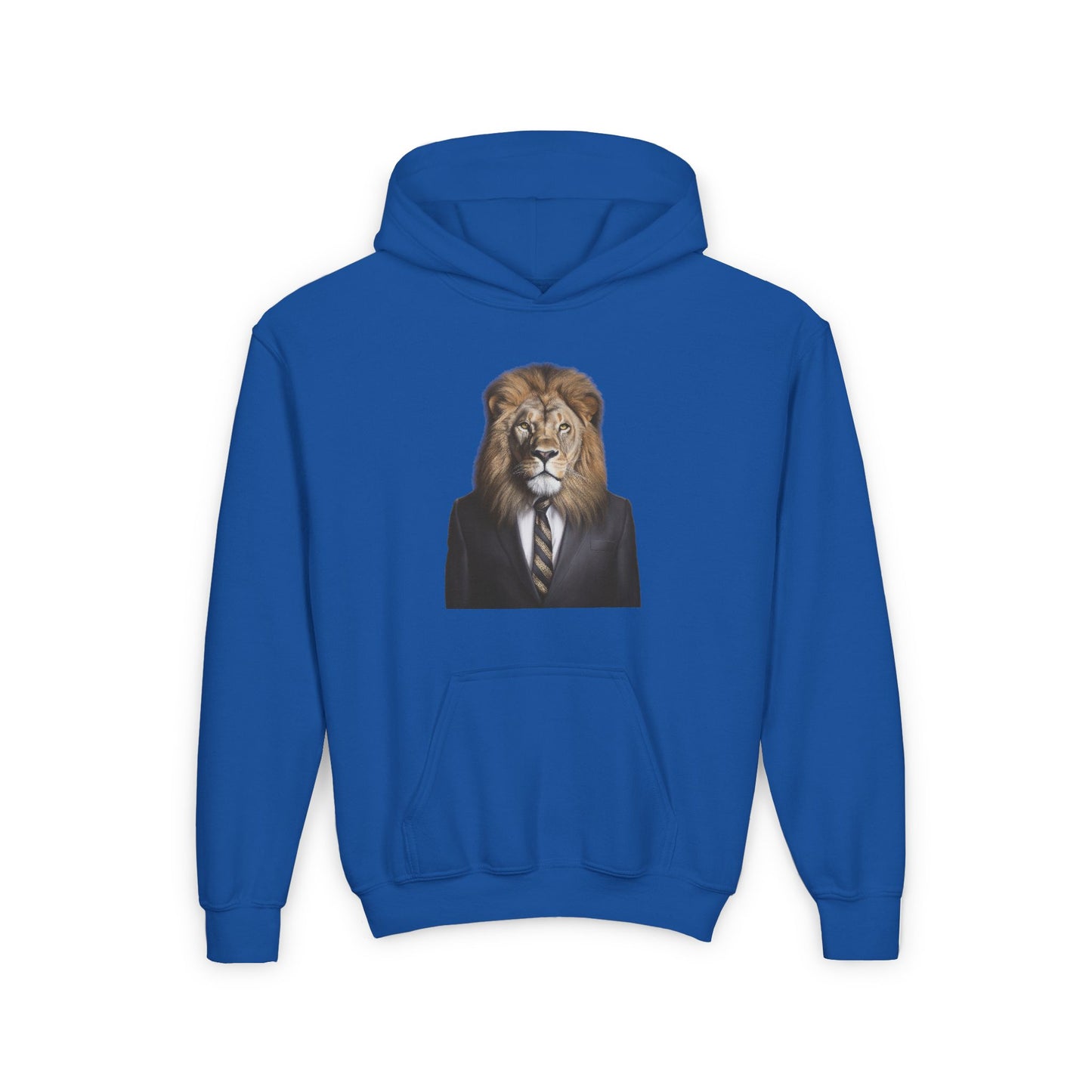 Lion Business Person Youth Heavy Blend Hooded Sweatshirt