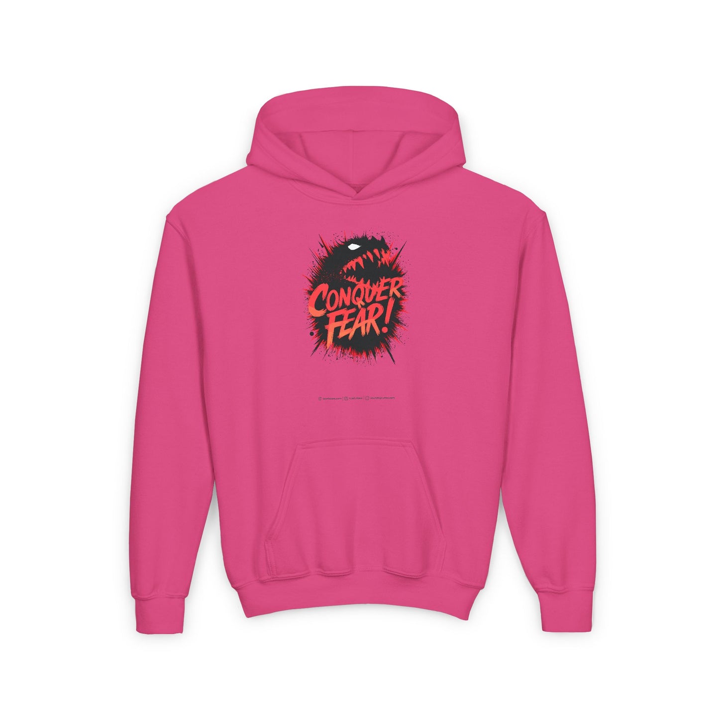 Conquer Fear! Youth Heavy Blend Hooded Sweatshirt