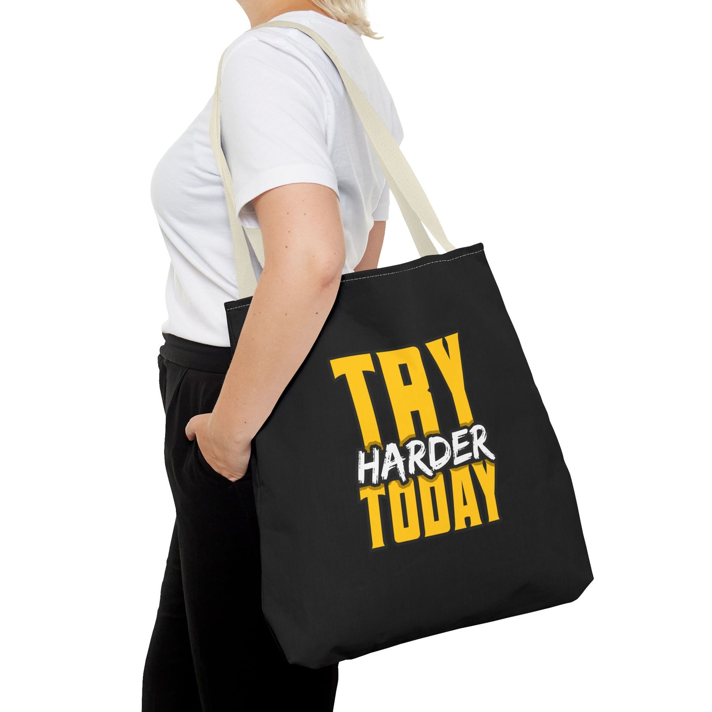 Try Harder Today Tote Bag (AOP)
