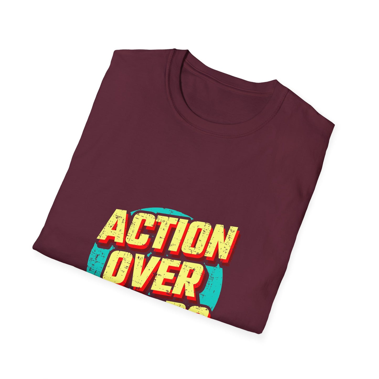 Action Over Words Unisex Softstyle T-Shirt