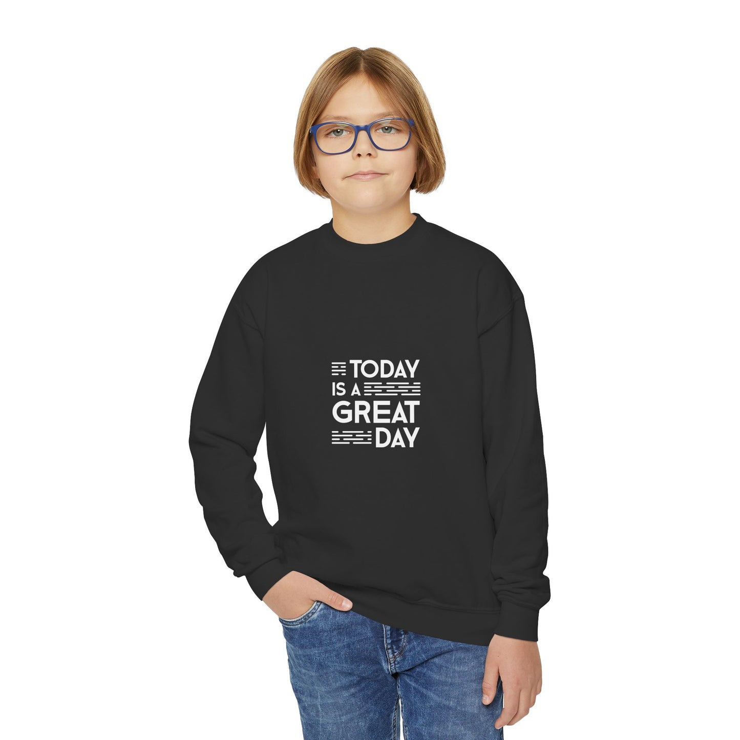 Today Is A Great Day Youth Crewneck Sweatshirt