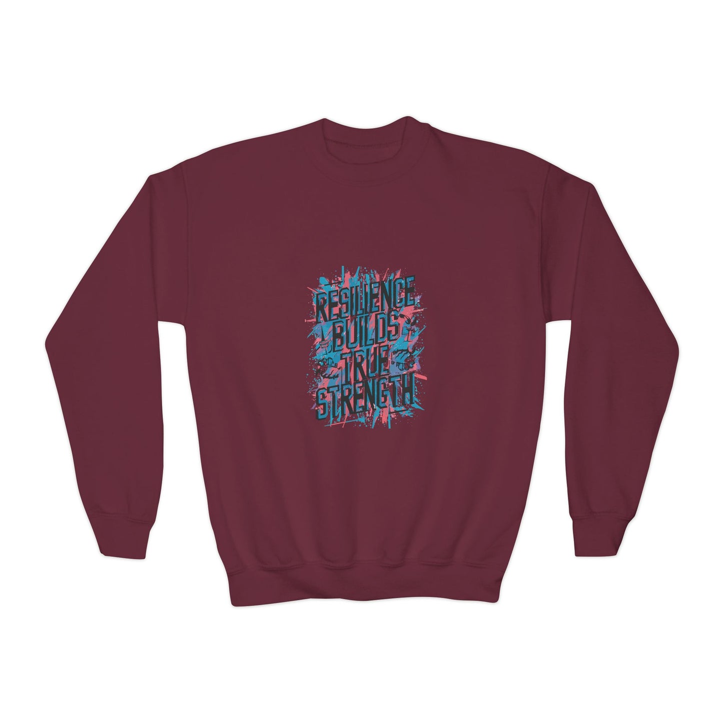 Resilience Builds True Strength Youth Crewneck Sweatshirt
