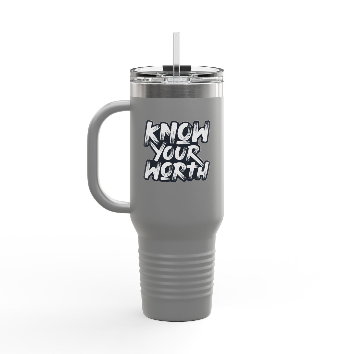 Know Your Worth Insulated Travel Mug, 40oz