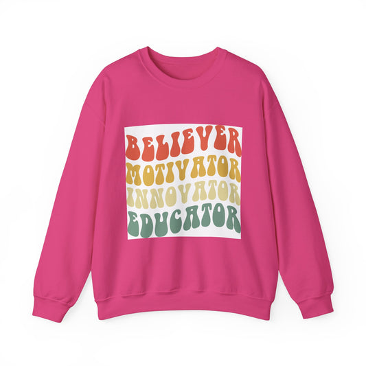 Believer Motivator Innovator Educator Unisex Heavy Blend™ Crewneck Sweatshirt