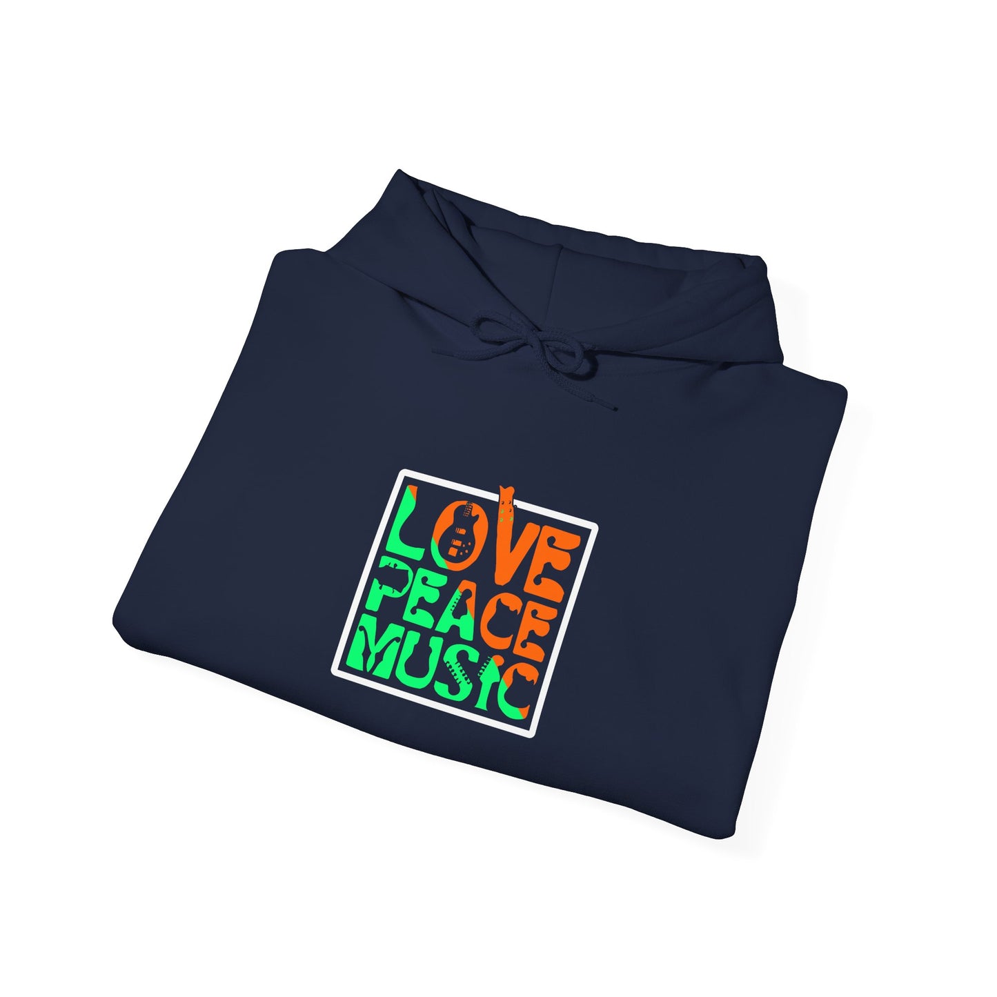 Love Peace Music Unisex Heavy Blend™ Hooded Sweatshirt