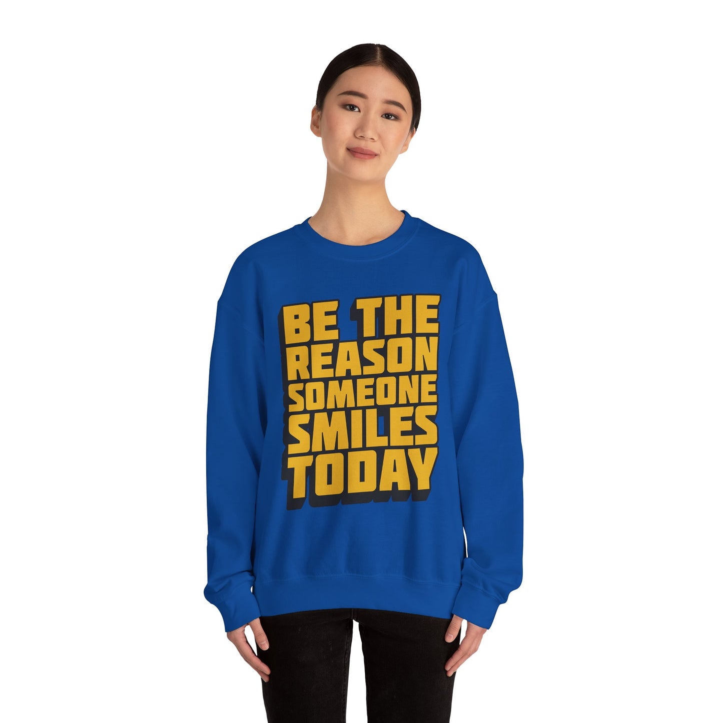 Be The Reason Someone Smiles Today Unisex Heavy Blend™ Crewneck Sweatshirt