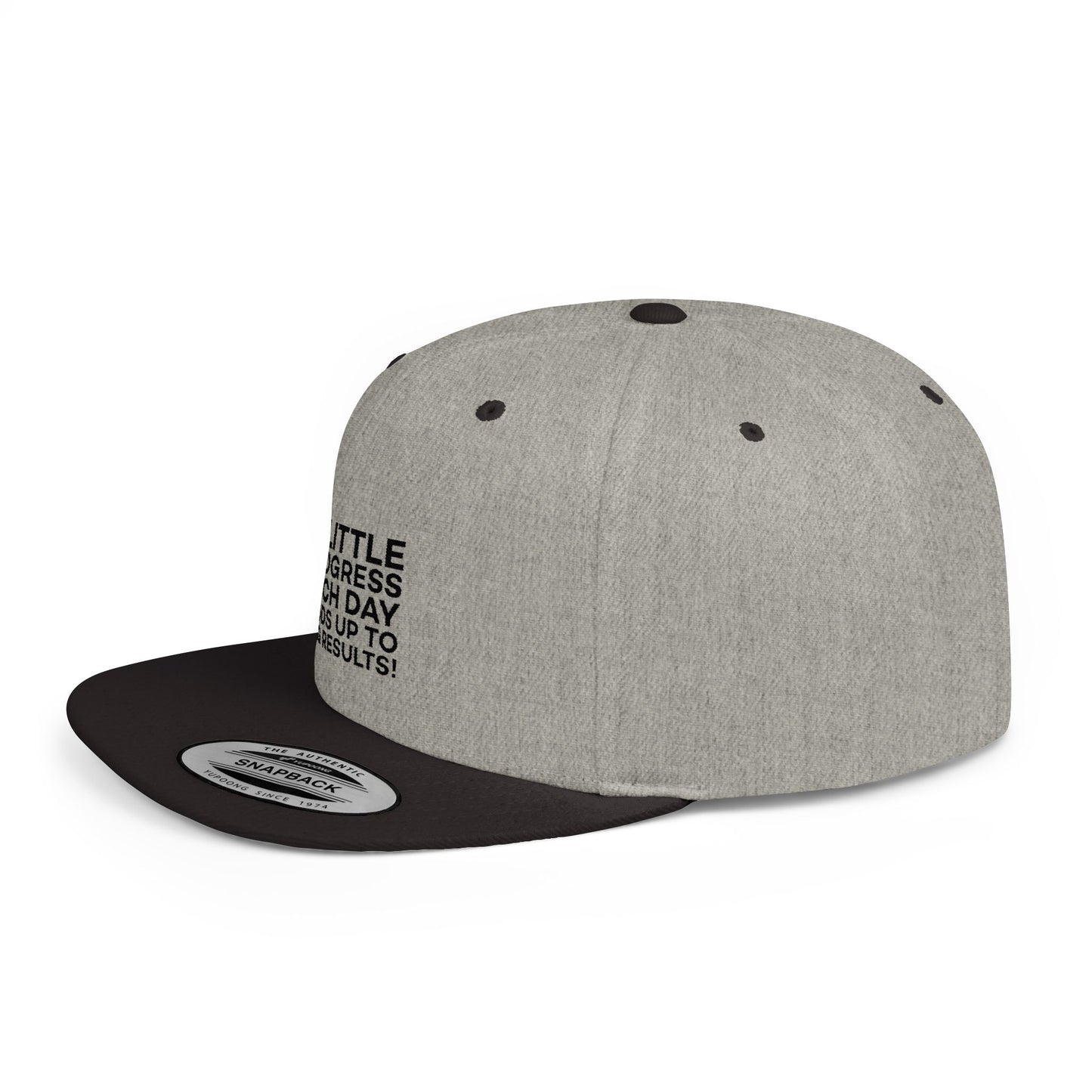 A Little Progress Each Day Adds Up To Big Results! Flat Bill Snapback