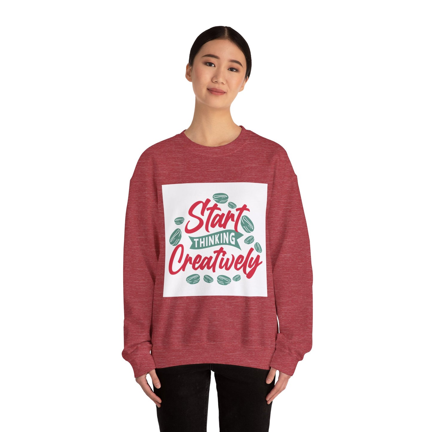 Start Thinking Unisex Heavy Blend™ Crewneck Sweatshirt