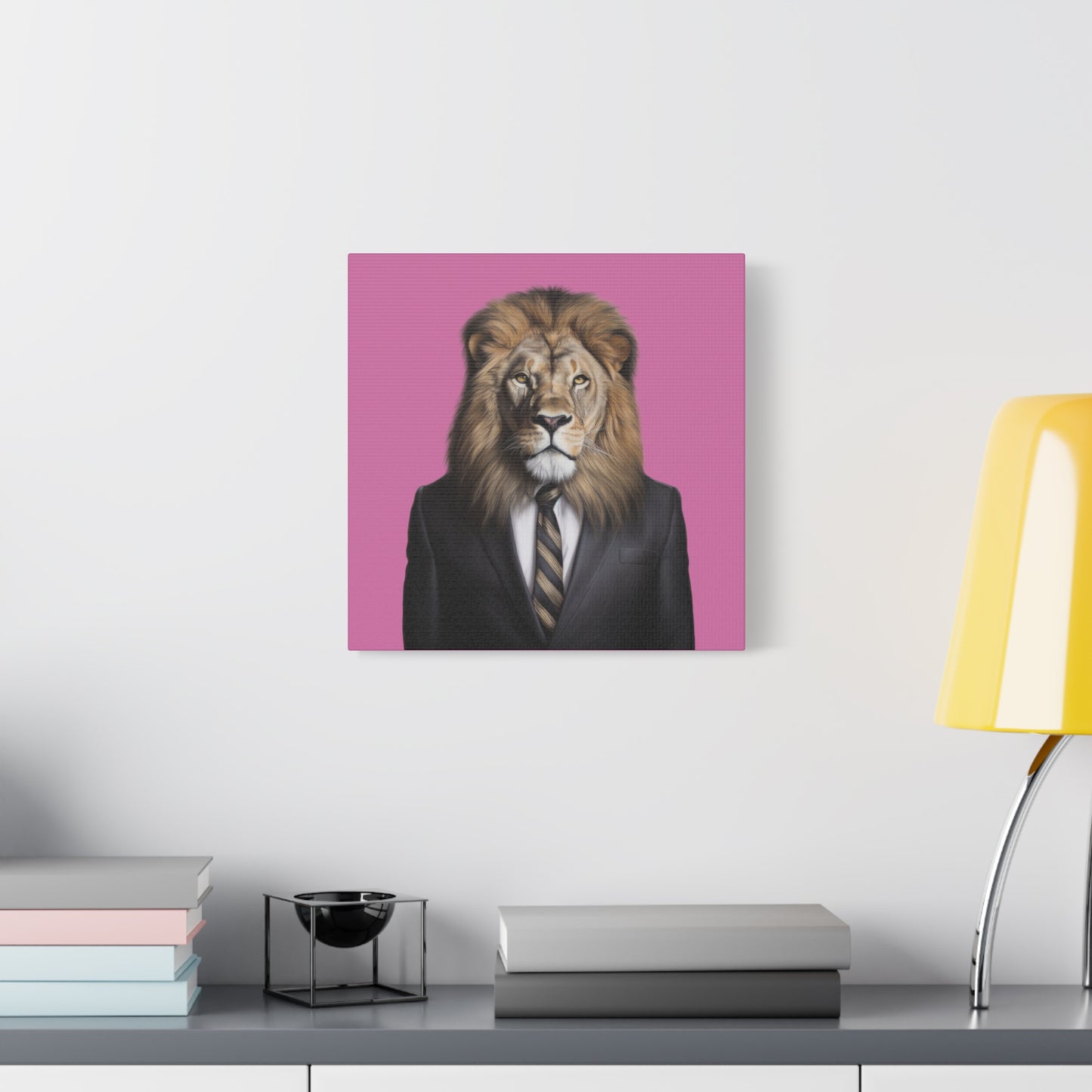 Lion Business Person Matte Canvas, Stretched, 1.25"