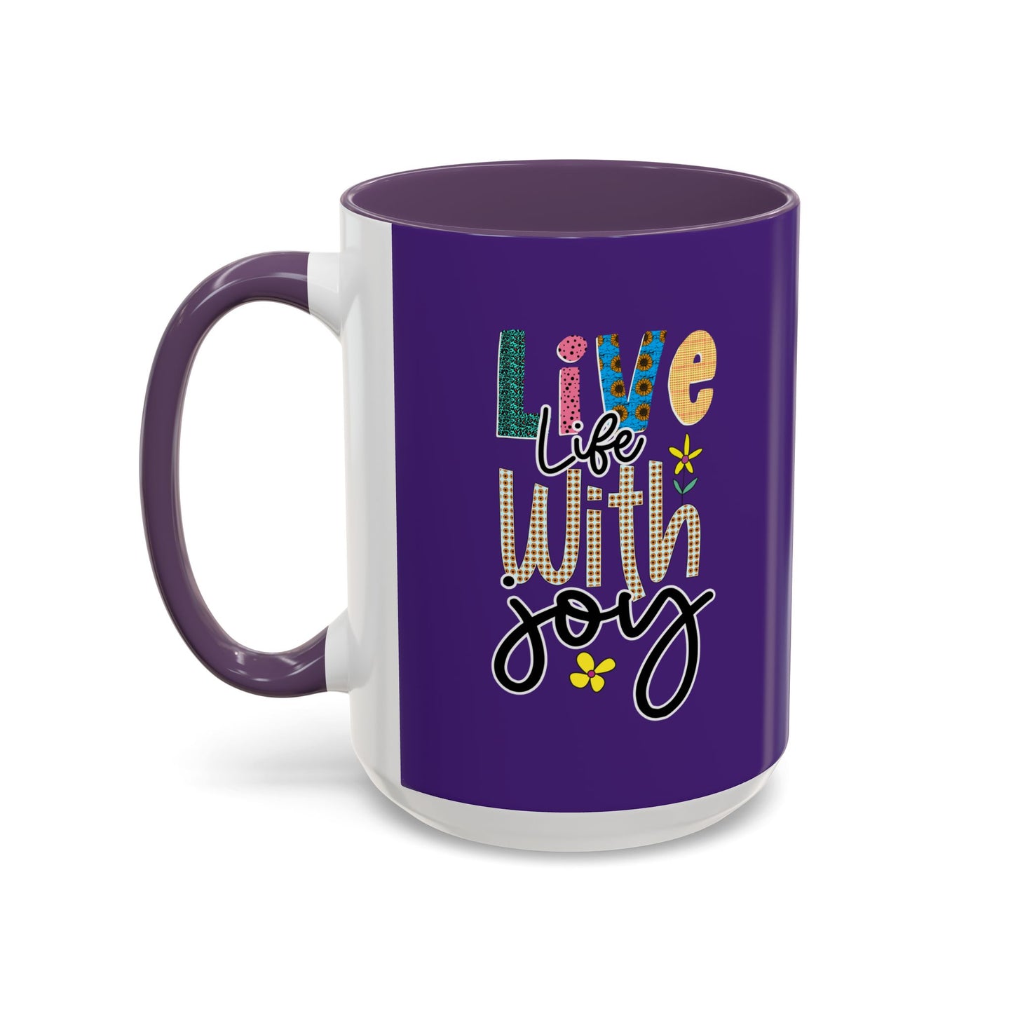 Live Life With Joy Accent Coffee Mug (11, 15oz)