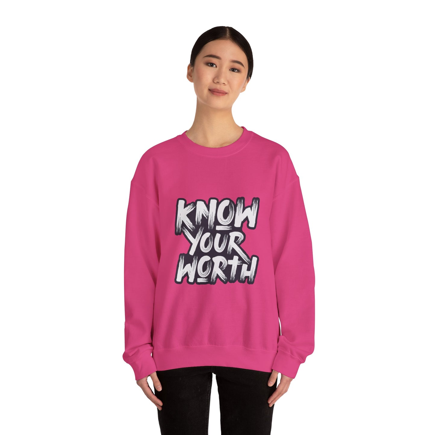 Know Your Worth Unisex Heavy Blend™ Crewneck Sweatshirt