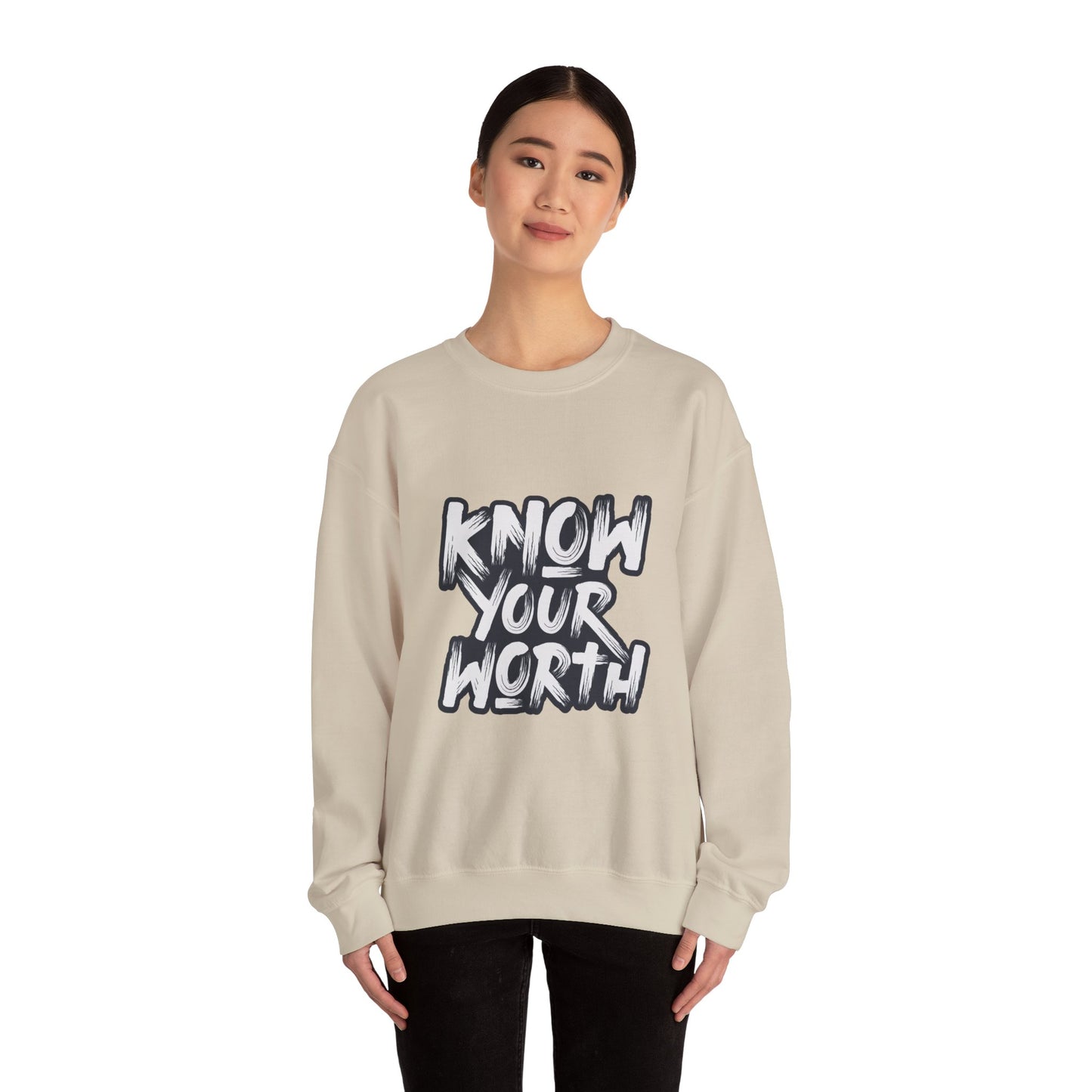 Know Your Worth Unisex Heavy Blend™ Crewneck Sweatshirt
