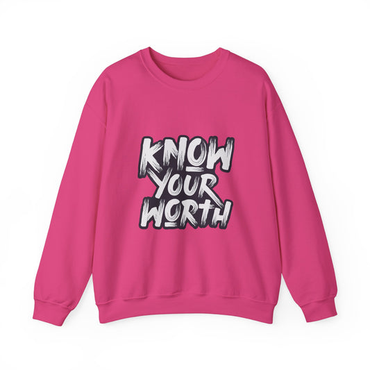 Know Your Worth Unisex Heavy Blend™ Crewneck Sweatshirt