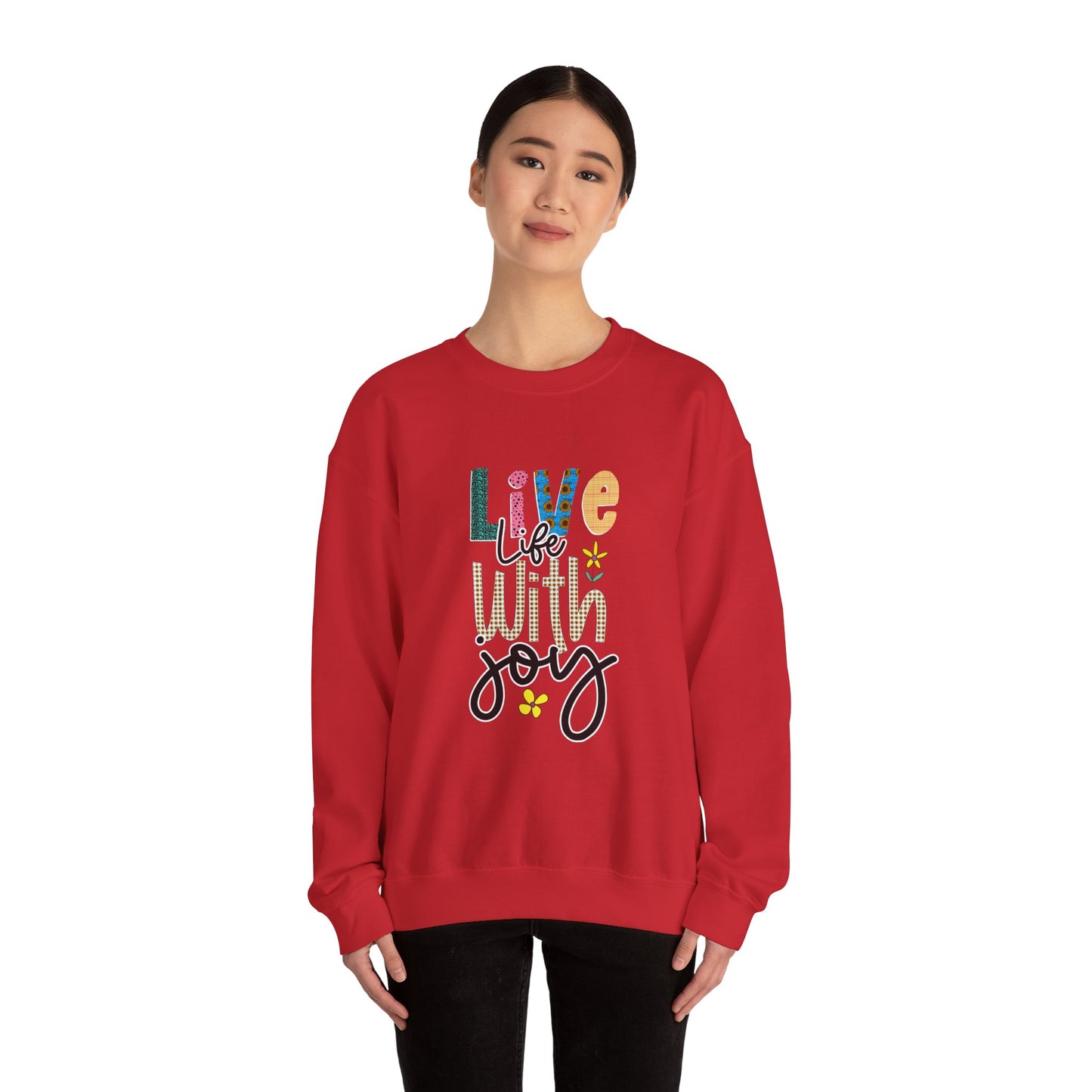 Live Life With Joy Unisex Heavy Blend™ Crewneck Sweatshirt
