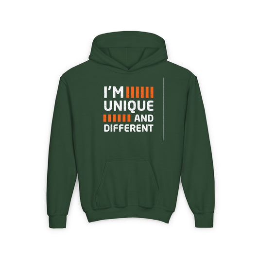 I'm Unique And Different Youth Heavy Blend Hooded Sweatshirt